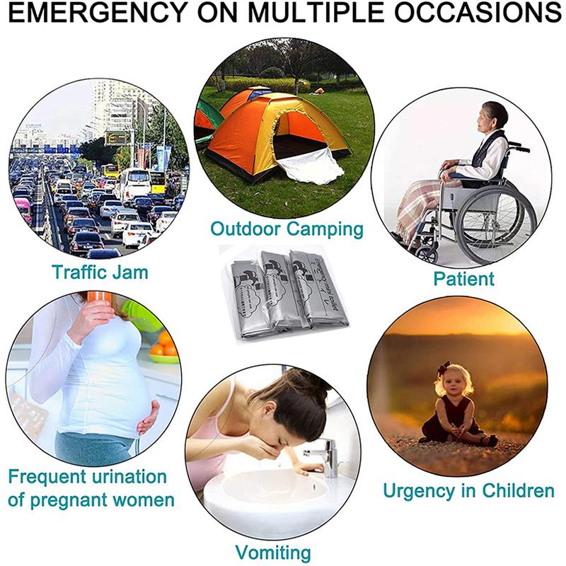 4Pcs 700Ml Emergency Car Urine Bag Vomit Bags Mini Toilet Mobile Toilets