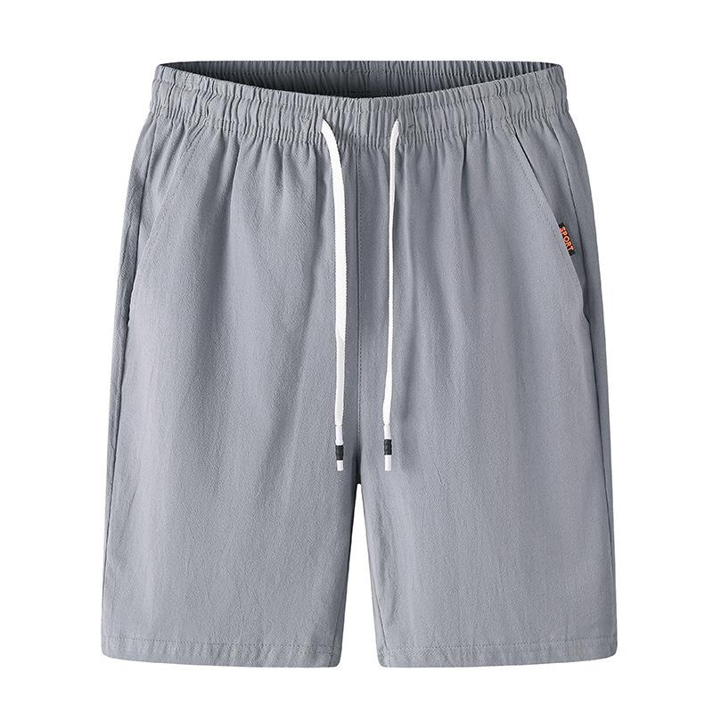 Men Summer Linen Shorts Pants Casual Shorts Trunks Fitness Beach Shorts Man Breathable 100% Cotton Short Trousers