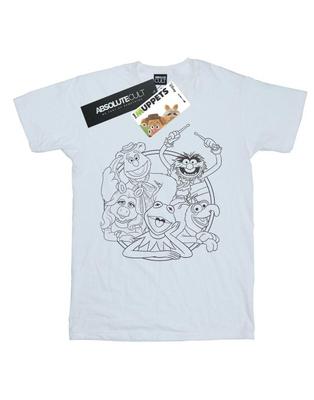 Mens The Muppets Group Line Art T-Shirt