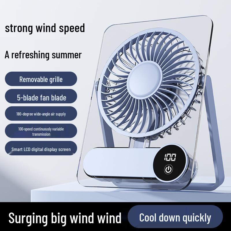 Ultra-thin Wall-mountable High Wind Power Handheld Desktop Fan for Dormitory and Office