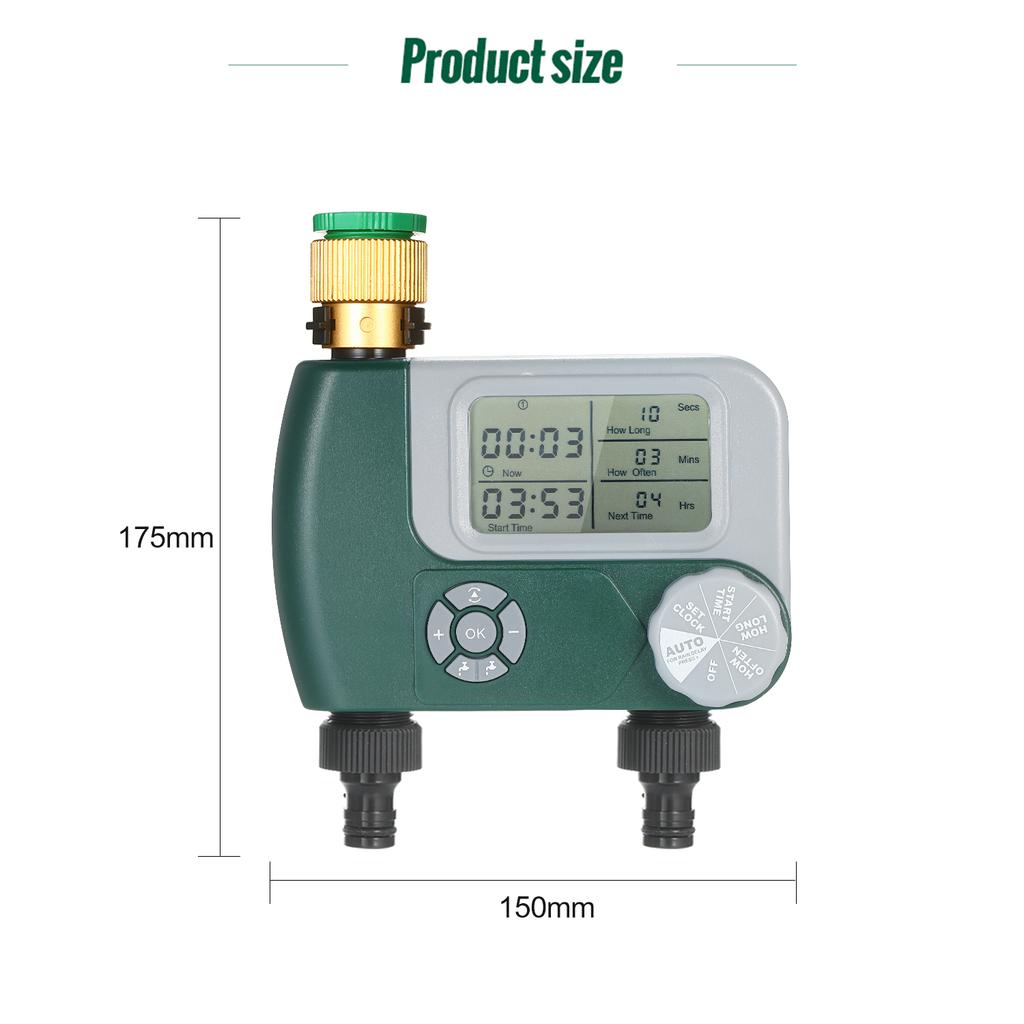 טיימר דיגיטלי לברז צינור ניתן לתכנות חיצוני מופעל על סוללות מערכת ממטרה להשקיה אוטומטית בגינה