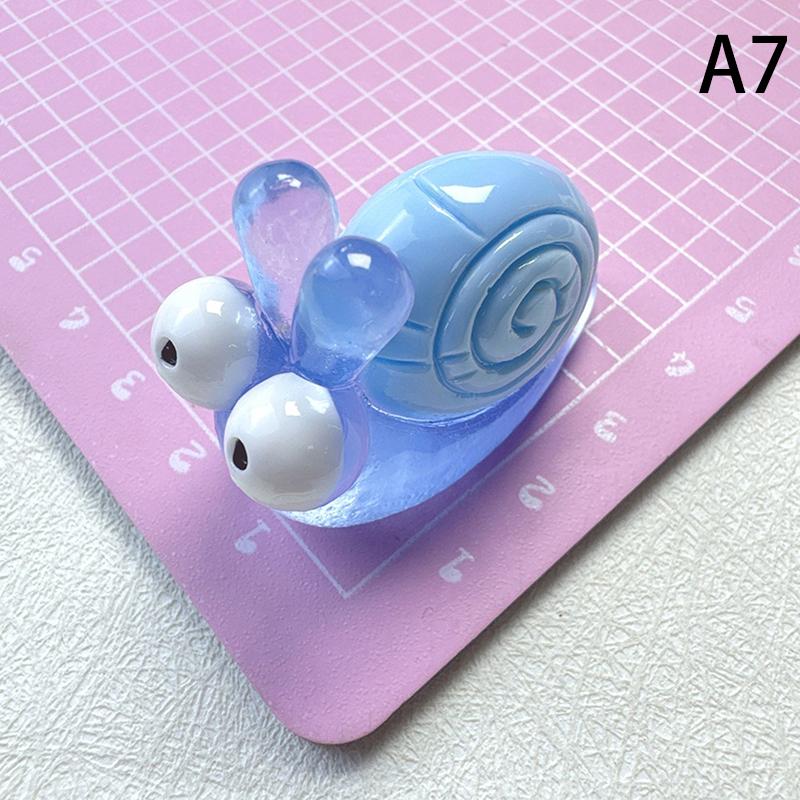 

Мультяшная улитка, фосфоресцирующая кукла своими руками, украшение, кулон, чехол для телефона из смолы ручной работы, стереоскопические аксессуары A7