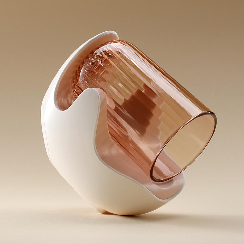 

Держатель для зубных щеток на присоске с чашкой для полоскания рта Бесследная подставка для зубных щеток Настенный набор контейнеров для зубных щеток в ванной комнате розовый