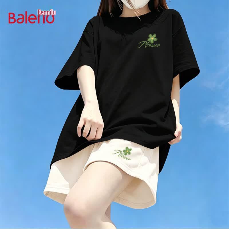 Baleno Women s Summer Casual Short Sleeve & Shorts Set S