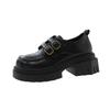 Platform British style small leather shoes women's 2024 new autumn one-pedal black single shoes retro women's shoes loafers
