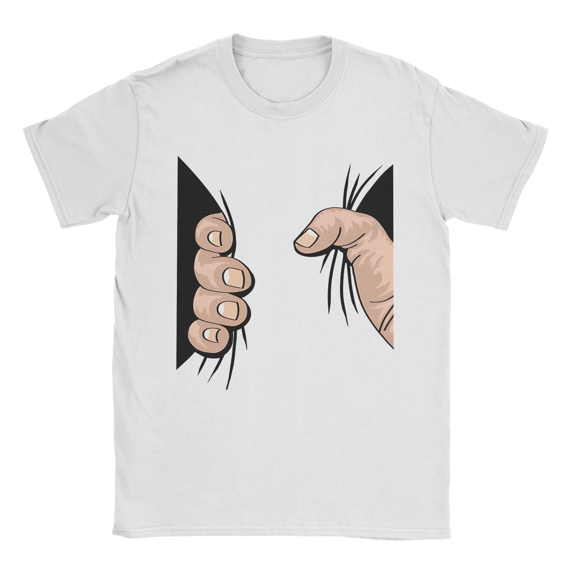 

Big Hand Squeezing Checkered Style Men T Shirts Awesome Tees Short Sleeve Round Neck TShirt 100 Cotton 6XL Clothes S