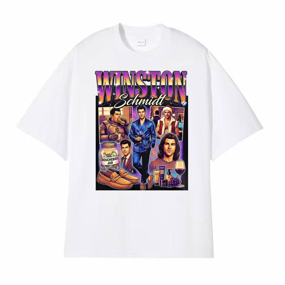 Winston Schmidt Max Greenfield 2026 Graphic Tshirt Men Women Gothic Hip Hop Fashion Tshirts High Quality Oversized TShirt Tops