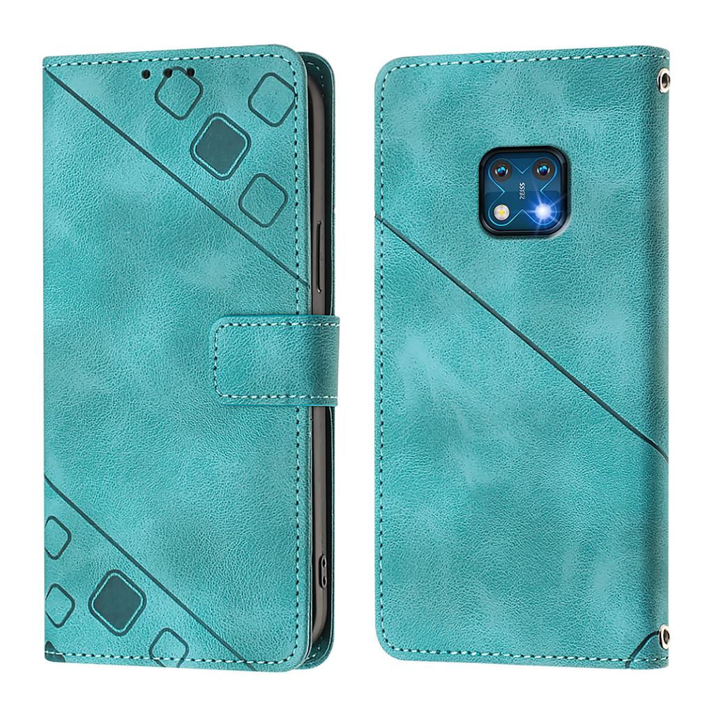 Fashionable Geometric-Patterned Wrist-Strap PU Leather Phone Wallet Case for Nokia HMD Fuison,Pulse,Skyline,Nokia 6.3,C10,C12,C20,C22,G10,G11,G20...