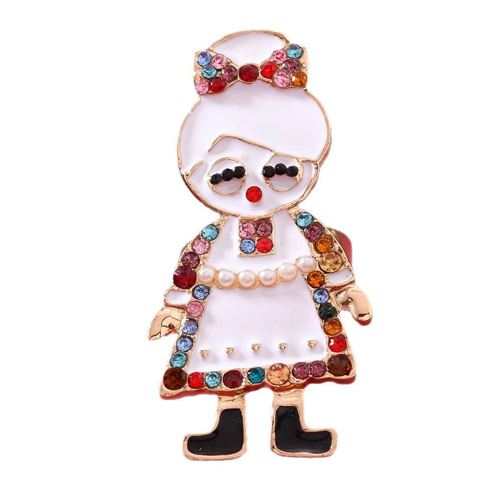 Santa Claus Rhinestone-Studded Earrings: European & American Cross-Border Fashion Design