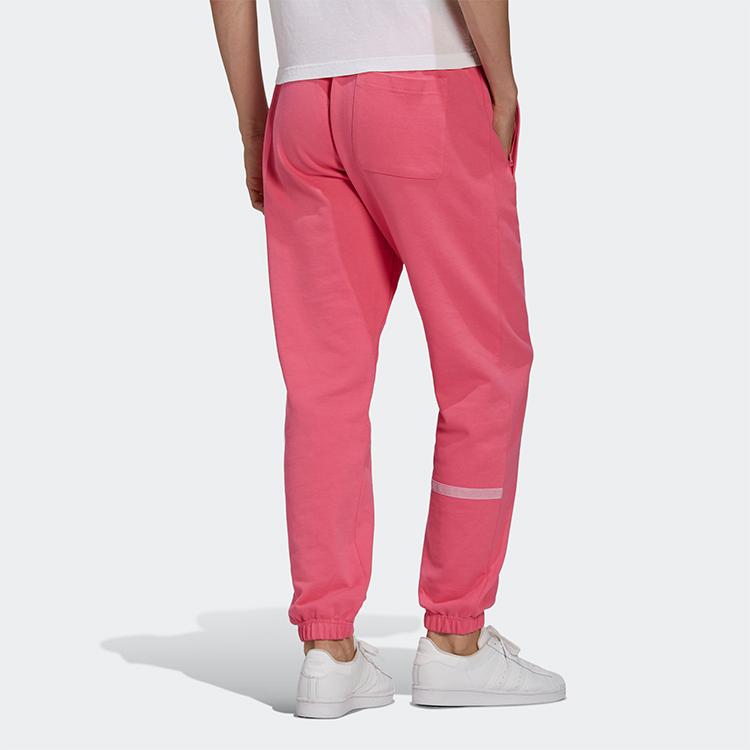 Adidas Originals Lace-Up Running Sweatpants Men Bottoms Semi-Fluorescent-Pink H09342