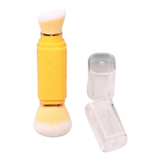 Yousheng Makeup Brush Retractable No Shedding 360 Degree Rotation Portable 2-in-1 Women Blush Foundation Loose Powder Brush Beauty Tool