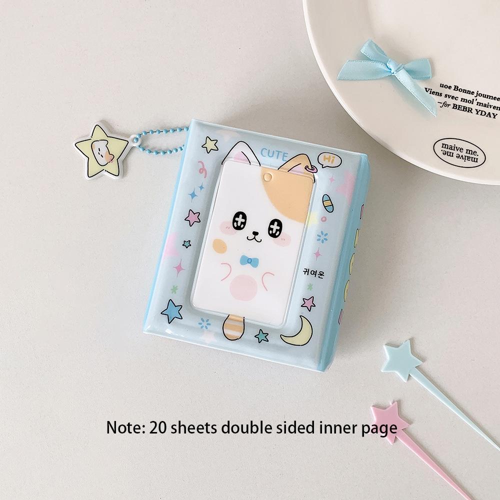 20 Double-sided Card Communication Sealed Photo Albums, One Grid Three Inch Polaroid Storage Album, and Star Chasing Card Album