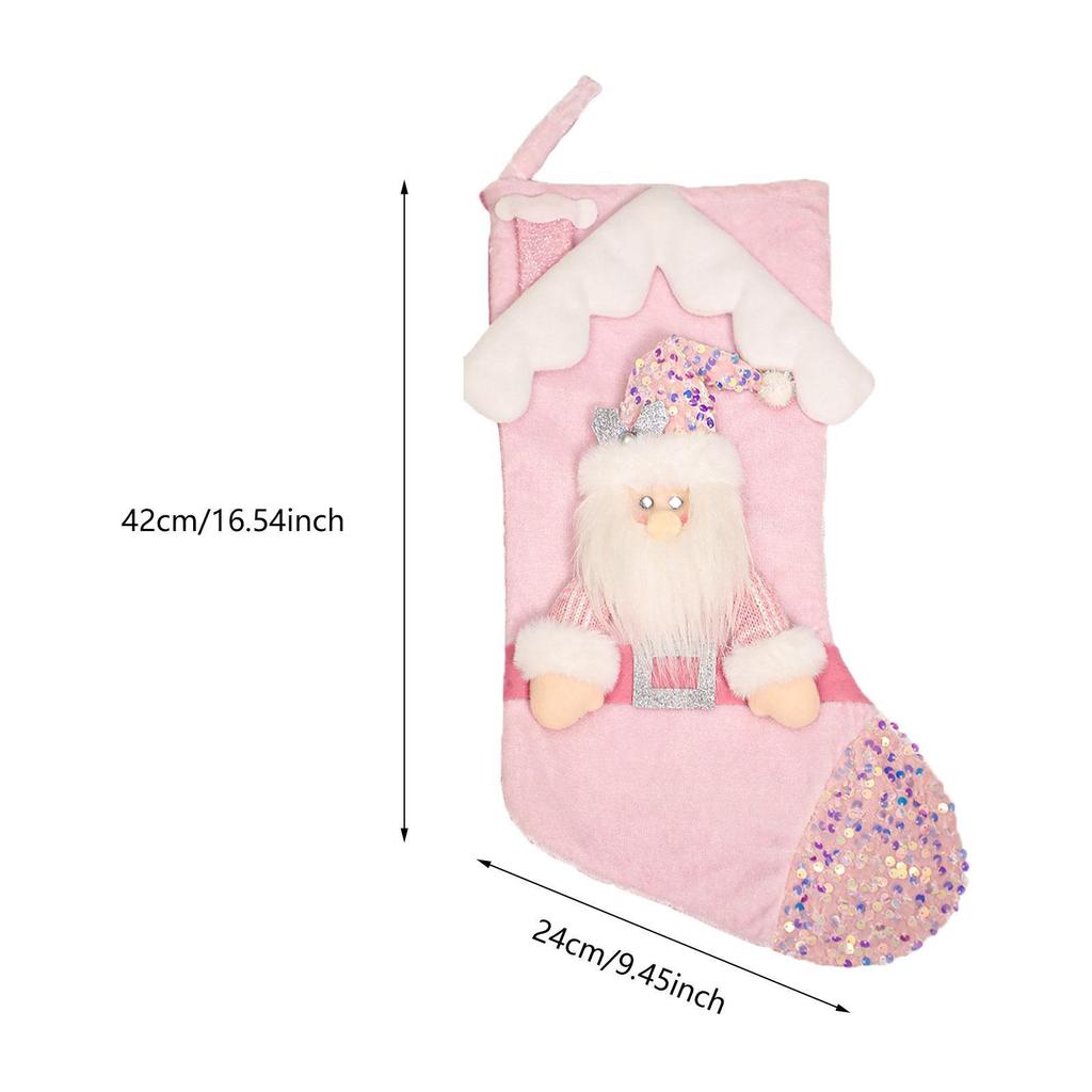 Christmas Stocking Decorative Hanging Ornament for Front Door Holiday Window