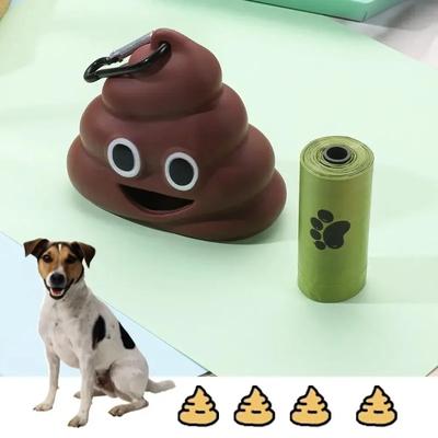Pet Dog Waste Bag Dispenser Poop Bag Cat Trash Carrier Pet Bag Loader Cleaning Tool Pet Products Fecal Shape Outdoor Portable