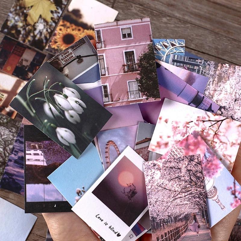 50pcs Landscape Stickers Kawaii Scrapbooking Paper Supplies Junk Journal Decor Craft Stationery DIY Diary Stickers