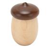 Acorn Shaped Toothpick Container 8cm Height Rounded Structure Eco Friendly Wood Toothpick Holder for Office Restaurant