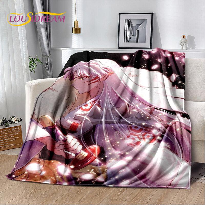 Anime Inuyasha Cartoon Soft Plush Blanket,Flannel Blanket Throw Blanket for Living Room Bedroom Bed Sofa Picnic Cover Bettdecke