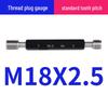 Metric 6H Thread Plug Gauge Go-No-Go Inspection Tool with Pointed Flat Head, M1-20