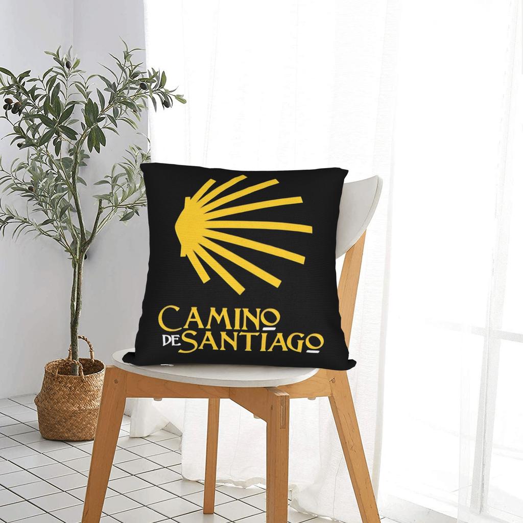 Camino De Santiago Square Pillowcases Polyester Car Shells The Way Movie Cushion Cover Cool Decor Pillow Cover 45*45