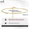 EFFIE QUEEN 925 Pure Silver14k Gold 1mm Round Snake Chain Anklet Simple Jewelry for Women Wedding Party Celebration Gift SA23