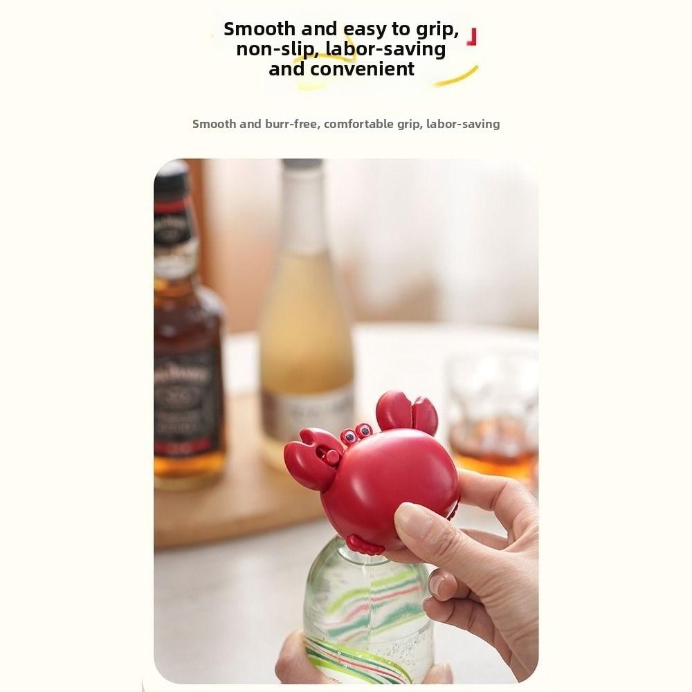 Cartoon Crab Crab Bottle Opener with Mini Scissors&Box Cutter Magnet Opener Daily Home Use