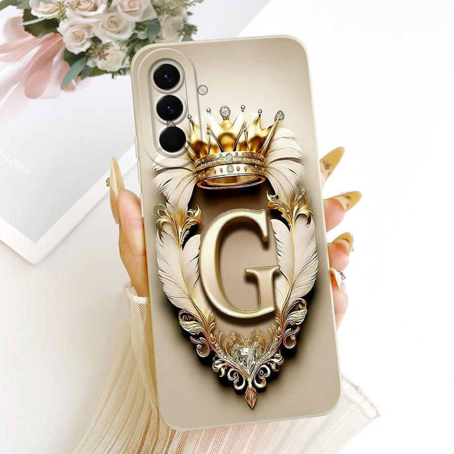 For Samsung Galaxy A57 A37 A17 5G Case SM-A176B SM-A376B SM-A576B Shockproof Cover Letter Crown Soft Funda For Samsung F17 Coque
