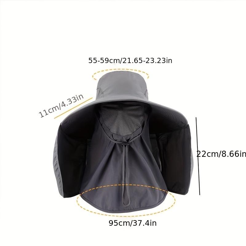Outdoor Sun Hat Breathable Anti-UV Neck Protection Face Cover Fishing Cap Wide Brim Removable Sunshade Hiking Camping Hat