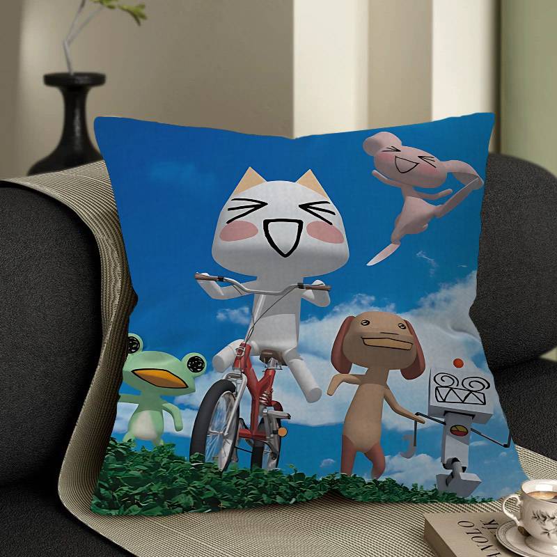 Babaite Inoue Toro CUTE Cat Personalized Picture Text Home Decorative Pillows Household Gifts 45x45cm