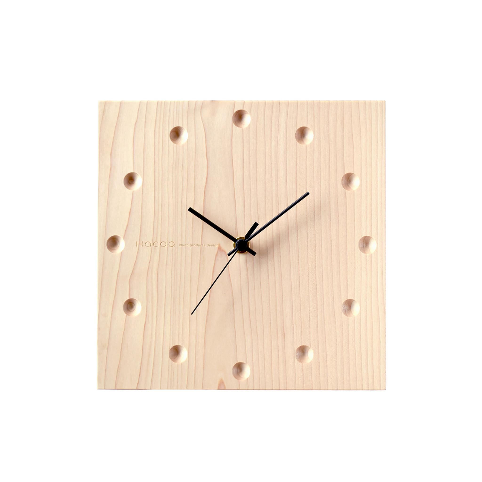 Hacoa Wall Clock Maple Square-M H151-M