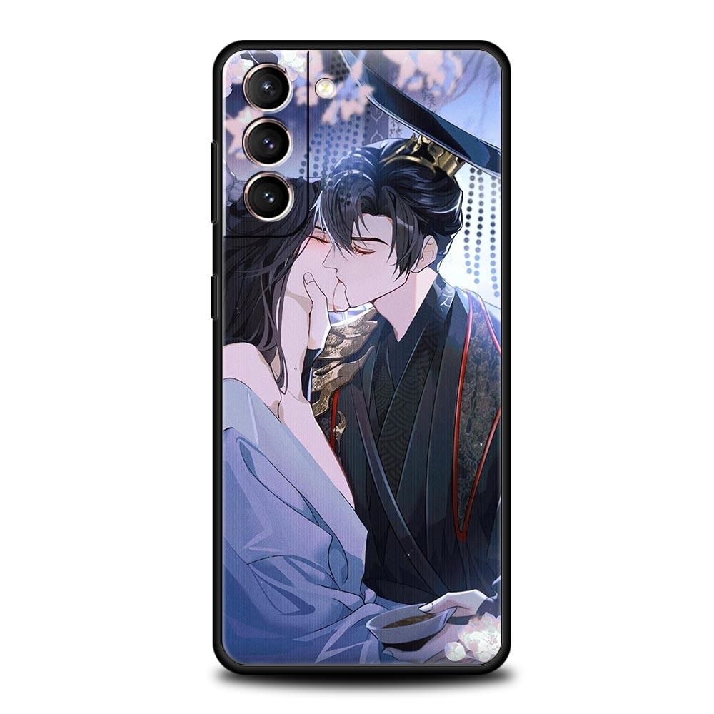 Phone Case For Samsung S24 S23 S22 Ultra S20 S21 FE 5G S10 S9 Plus S10E S8 S7 Edge Cover Comic Man Erha and His White Cat Master
