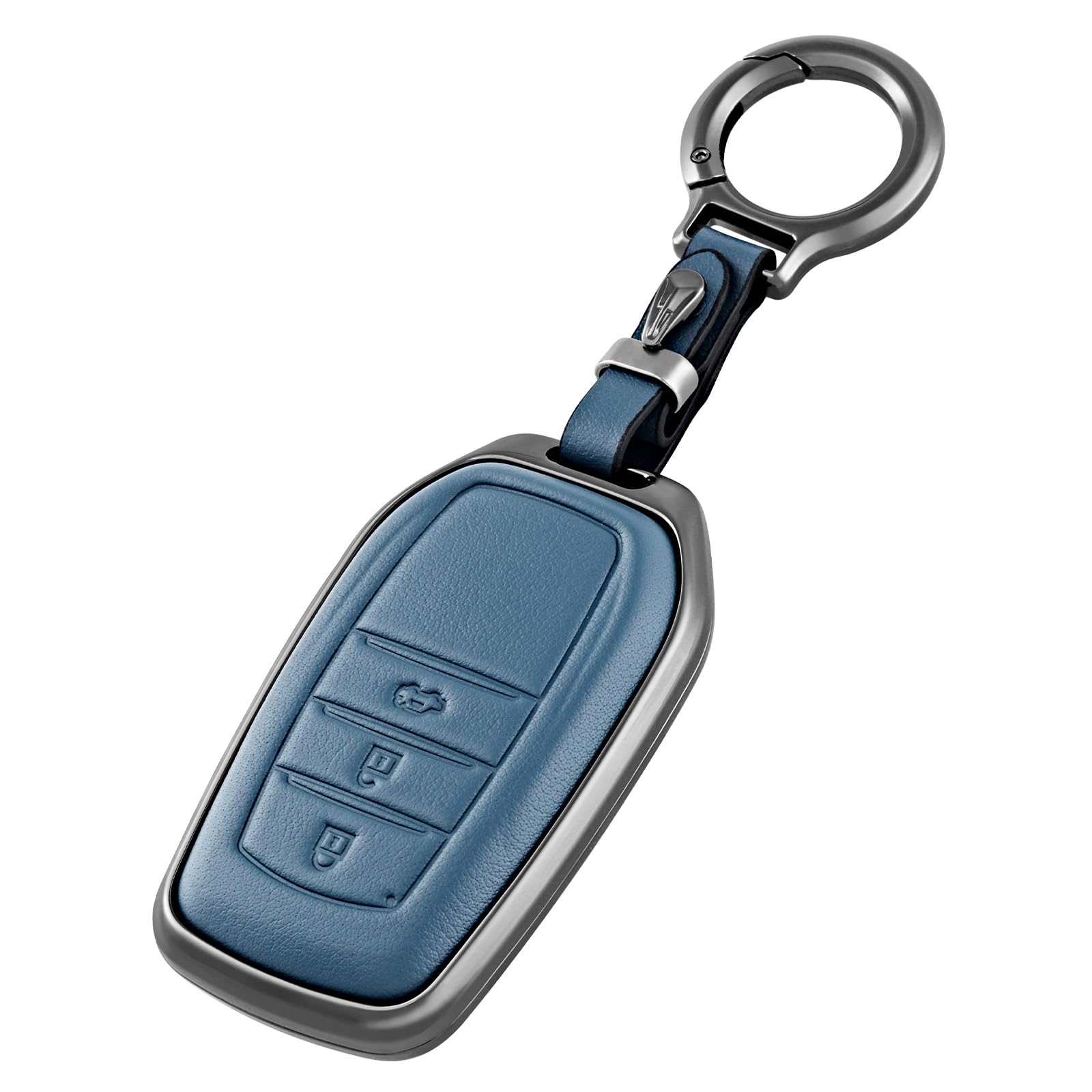 [OFFCURVE] TOYOTA Key Case Zinc Alloy + Genuine Leather Car синий