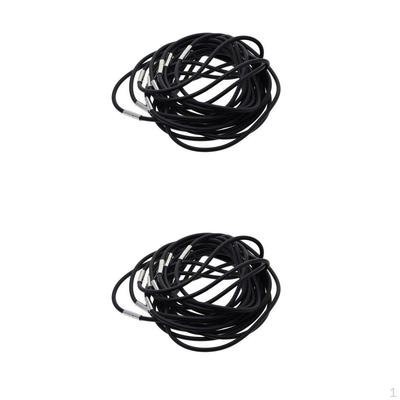 20Pcs 3mm Black Rubber Necklace Cord Chains for DIY Jewelry Making