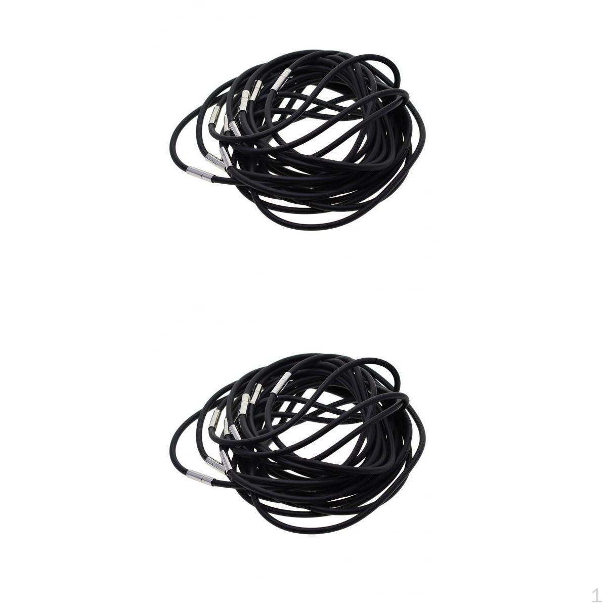 

20 шт. 3 мм черные резиновые шнуры-цепочки для ожерелья для изготовления ювелирных изделий своими руками