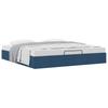 Ottoman Bed without Mattress Blue 160x200 cm Fabric