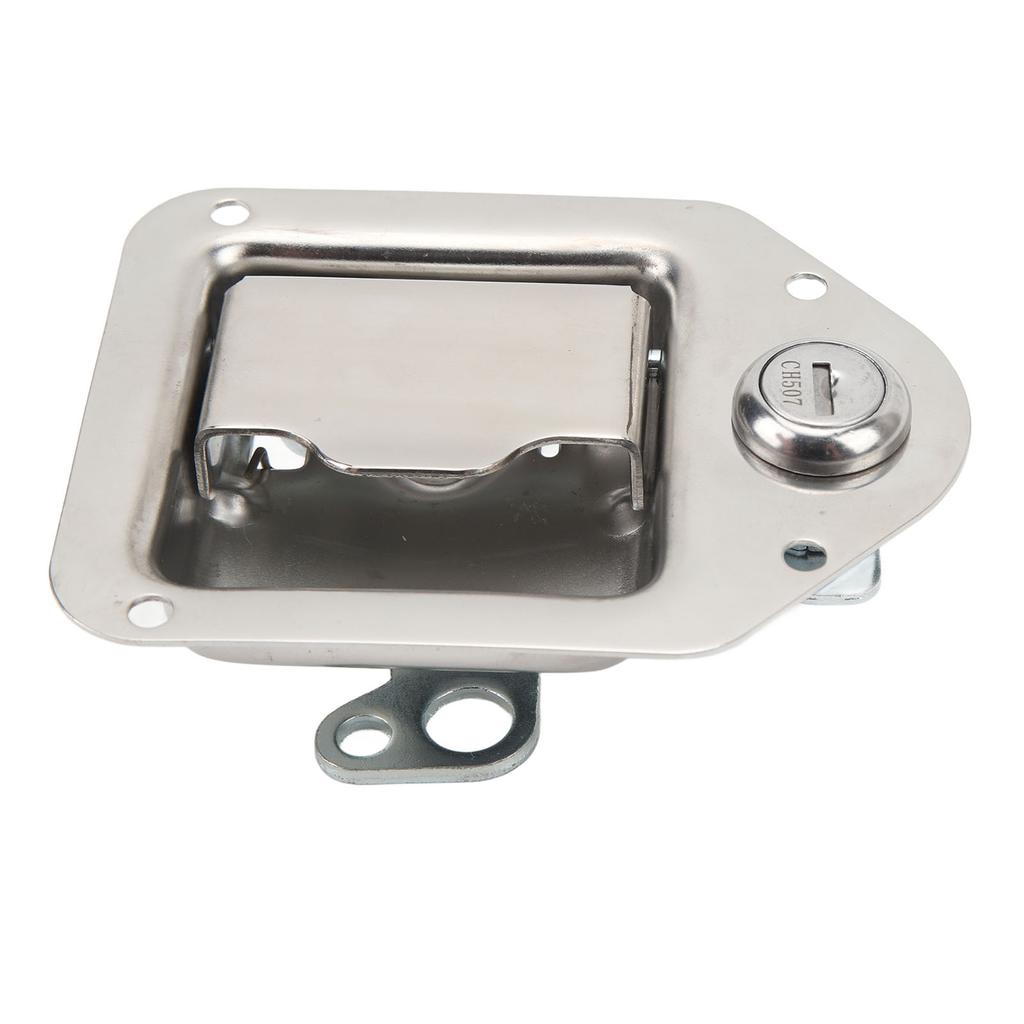 Stainless Steel Toolbox Lock Polished Finish Rust Proof Paddle Door Latch Handle for RV Trailer Truck