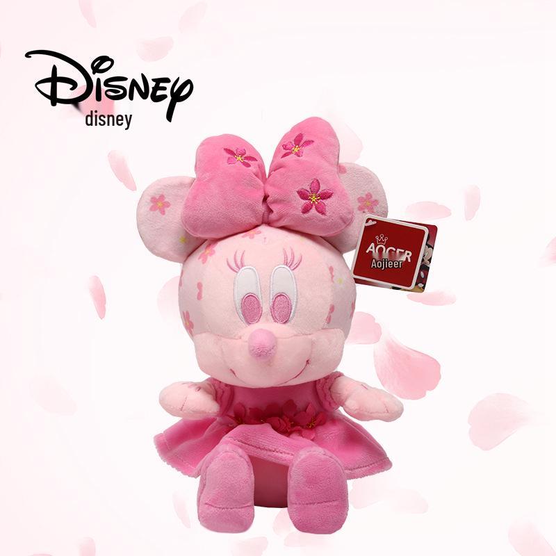 

Оригинальная плюшевая игрушка Микки и Минни Маус «Цветущий персик» от Disney - Сувенирная кукла Authentic Licensed with Anti-counterfeit Laser Tag