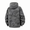 Men's Dark Gray Tie Dye Full Zip Hooded Casual Fleece Sweatshirt Jacket