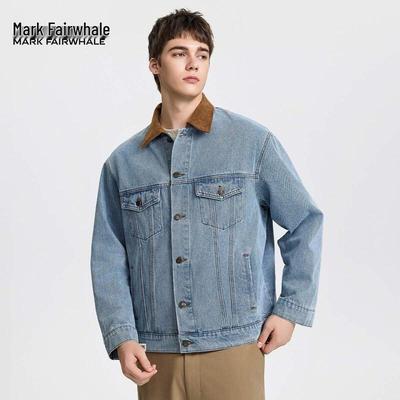 Mark Fairwhale Men's Retro Distressed Denim Jacket