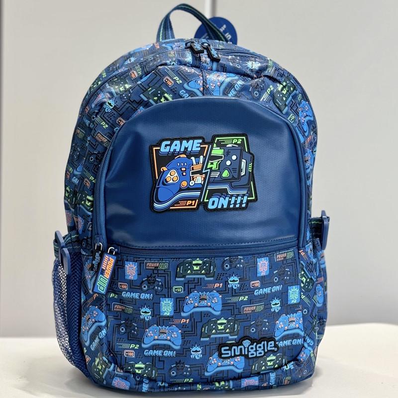 Smiggle Modrý Školní Batoh s Dvojitými Ramenními Popruhy pro 1.-6. třídu - Velký, Dekompresní, Multifunkční Batoh