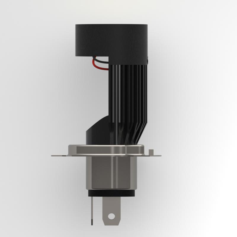 1x Five Color Angel Eye LED H4 Car Headlight Hi-low Bulb HS1 P43T Motorcycle Auto Plug&play Scooter Lamp White 6000K 12/24V