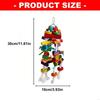 Natural Wooden Large Bird Chew Toy For Medium to Large Parrots With Colorful Cotton Rope For Cage Hanging Bird Climbing Y5GB