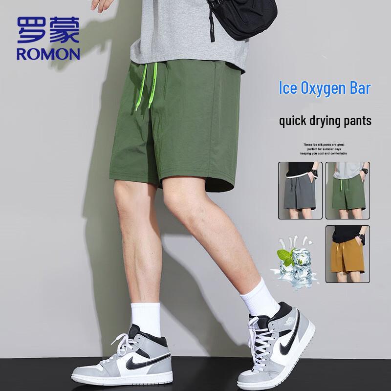 ROMON Men s Ice Silk Quick-Drying Sport Shorts M