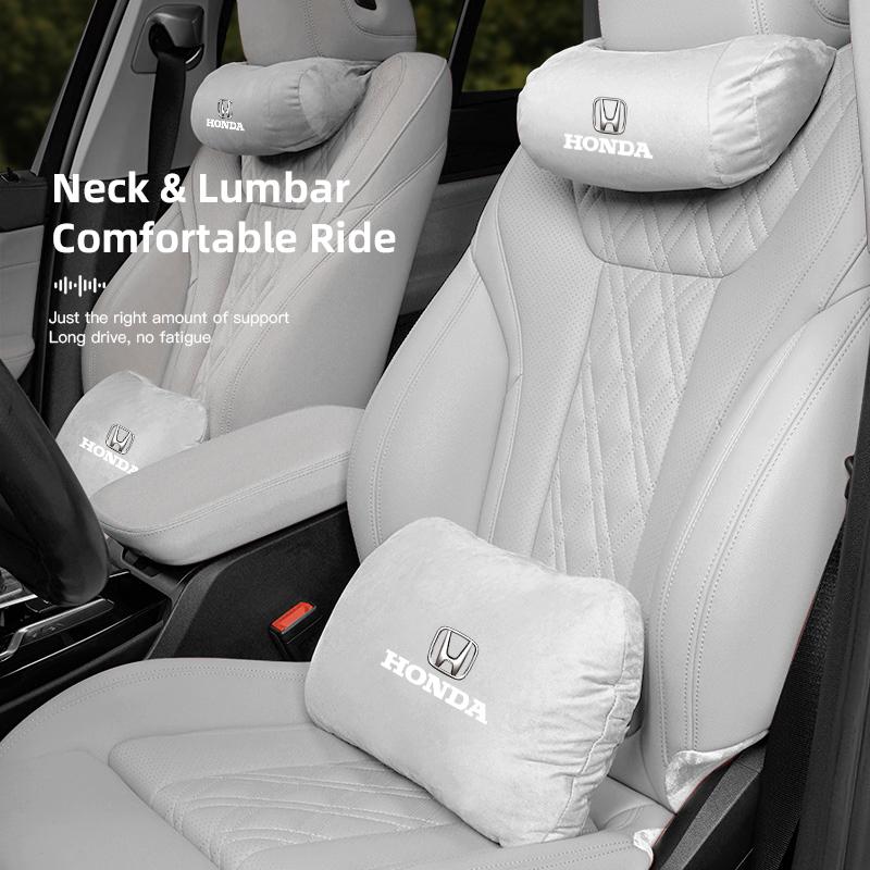 Car Neck Support Pillow Waist Pillow Auto Logo Seat Headrest For Honda Civic Accord Crosstour Spirior Odyssey Avancier UR-V CR-Z