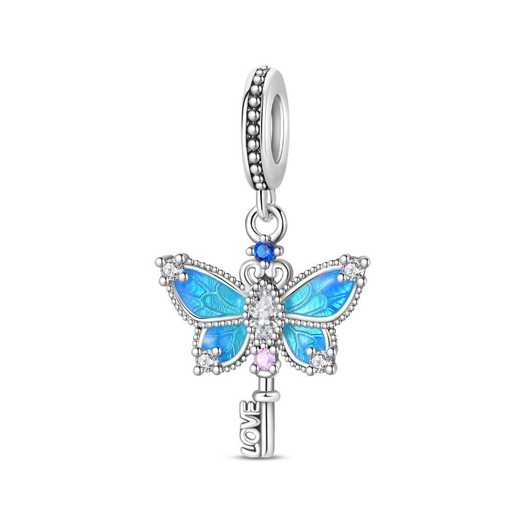 Charming Lucky Charm Key Heart Lock Beaded Bracelet Accessory