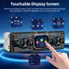 2026 Portable 1 Din Car Radio MP3 Player Touch Screen Auto Radio in-dash Bluetooth USB/SD/AUX-IN Colorful Lights DSP with Voice Assistant Time Display