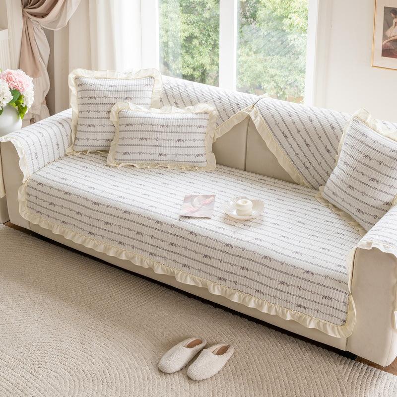 Light Luxury High-End Sofa Cushion Universal In All Seasons  New Pure Cotton Seat Cushion Fixed Non-Slip Sofa Cushion Cloth