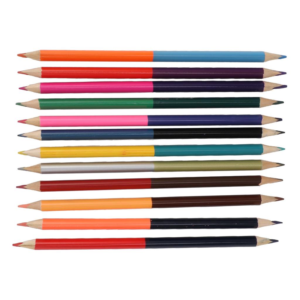 12pcs Pencils Set Double Sided Erasable Pre Sharpened Pencils for Drawing Writing Correcting