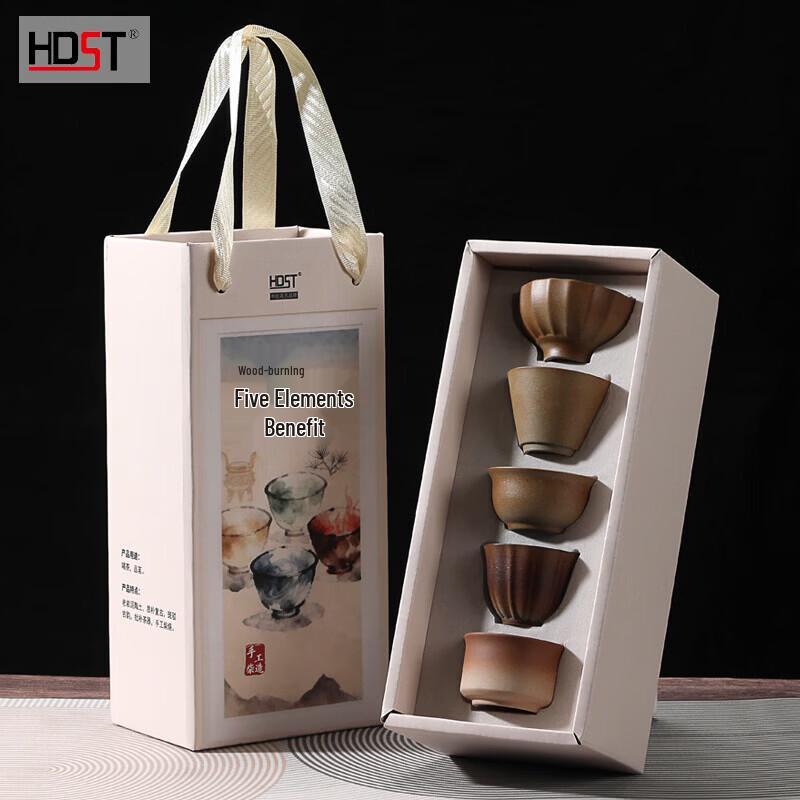 Qianhua Zhike Wood-fired Five-Element Pottery Tea Set