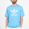 Adidas Originals Adicolor Alphabet Logo Print Crew Neck T-Shirt Men Tops Blue IR7980