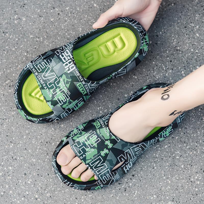 Móda Venkovní Pánské Pantofle Lehké Pánské Plážové Boty Protiskluzové Koupelnové Pantofle Měkké Vnitřní Domácí Sandály Módní Žabky